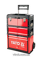 Валіза-візок для інструментів YATO 3-секції, на 2-х колесах з висувною ручкою [1]