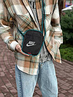 Черная барсетка Nike/Оранжевая спортивная сумка через плечо найк/ Сумка Nike
