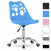 Кресло компьютерное детское PRINT офисное стул компьютерный для детей V_1417 Голубой
