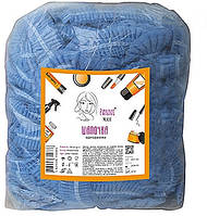 Шапочка на подвійній гумці зі спанбонду Panni Mlada, блакитні 100 шт/уп