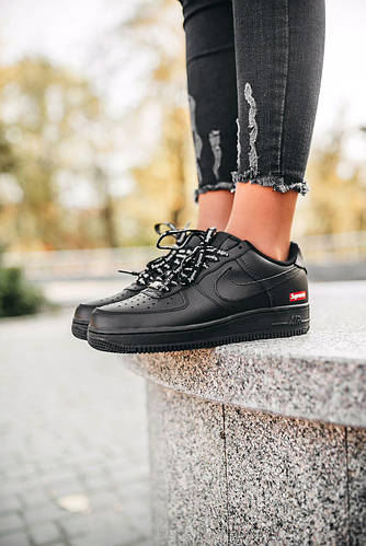 Nike air force hotsell 1 supreme black