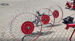 Граблі для трактора ворошилки 3-колісні Сонечко (креплення  3х точка)