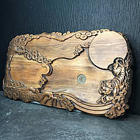 Чабань (чайный стол) ручной работы Тигр 65*35 см