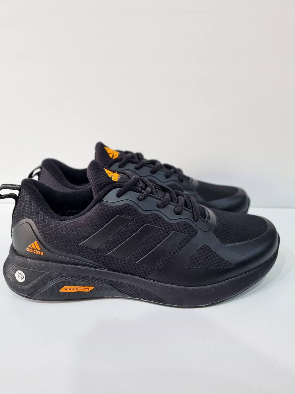 Adidas cloudfoam black sneakers online