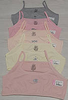 Дитячі топи, для дівчаток, 10 л, 12 л, 14 л, котонові, однотонні, BIYO, Туреччина