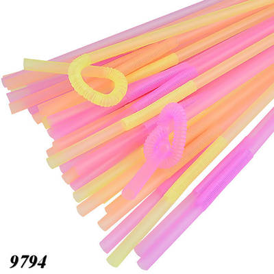 Соломка з вигином Фреш d8 260 мм 50 шт кольорова