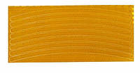 Свето-отражающая полоска на обод колеса свето-отражатель вело наклейка (653367646) Лента Темно-желтый