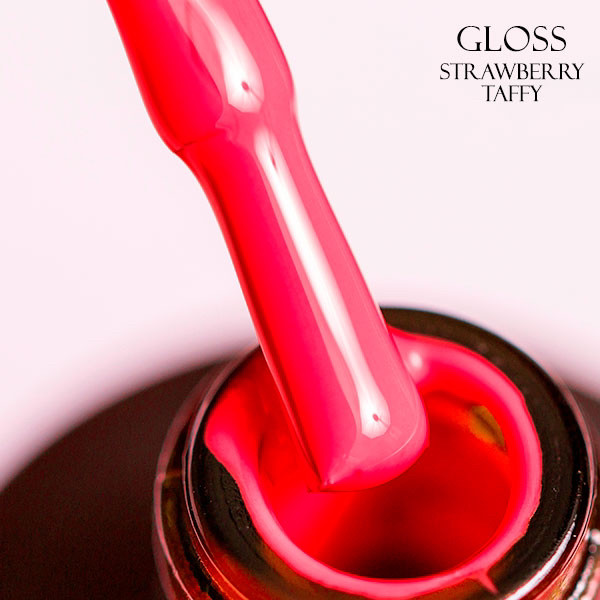 Гель-лак GLOSS Strawberry Taffy 500 (яскраво-полуничний неоновий), 11 мл, фото 1