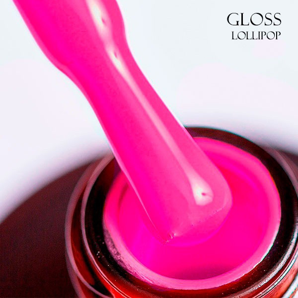 Гель-лак GLOSS Lollipop 501 (яскраво-рожевий неоновий), 11 мл, фото 1