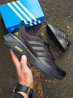 Adidas cloudfoam black orange hotsell