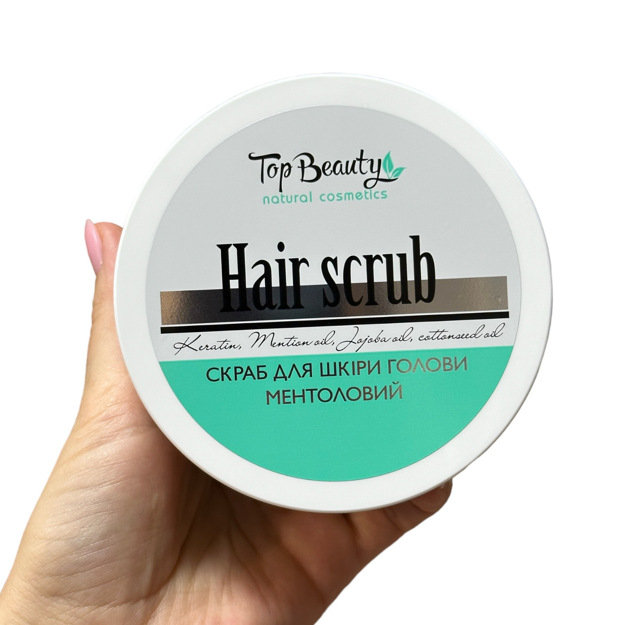 Скраб для шкіри голови з ментолом та олією м'яти Top Beauty, фото 1