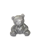 Фігурка шоколадна Ведмедик (перламутровий срібний)