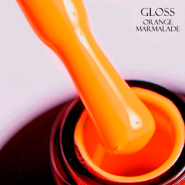 Гель-лак GLOSS Orange Marmalade 504 (яскраво-помаранчевий неоновий), 11 мл, фото 1