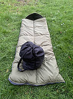 Тактический демисезонный спальный мешок до -10 олива теплый военный спальник осенний армейский спальник ВСУ