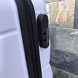 Чемодан дорожній міні WINGS 147 РУЧНА КЛАДЬ 52х33х20 колеса знімаються Валіза сумка на 4х колесах , БІЛИЙ, фото 4