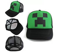 Кепка-блайзер из игры майнкрафт Minecraft Крипер блейзер шапка (629229847) 45-54 Черно-Зеленая