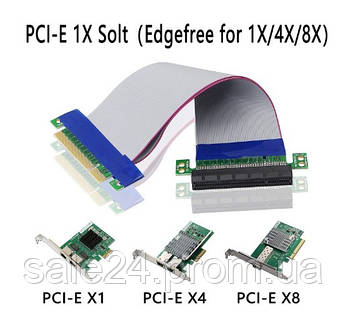Райзер гибкий шлейф для видеокарты PCI-E 8x to 8x Ревизия rev 1.0