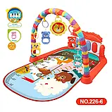 Розвивальний килимок піаніно 226-6 Кораловий, 5 іграшок, фото 2