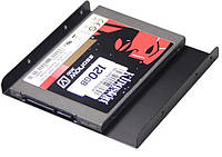 Переходник адаптер салазки из 2.5" HDD/SSD в 3.5 для 1шт крепление металлический (610659410) Черный