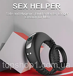 Віброкільце ерекційне для пеніса, Ерекційне кільце підвійне з вібрацією, Кільце на член з вібрацією, Інтимні і, фото 3