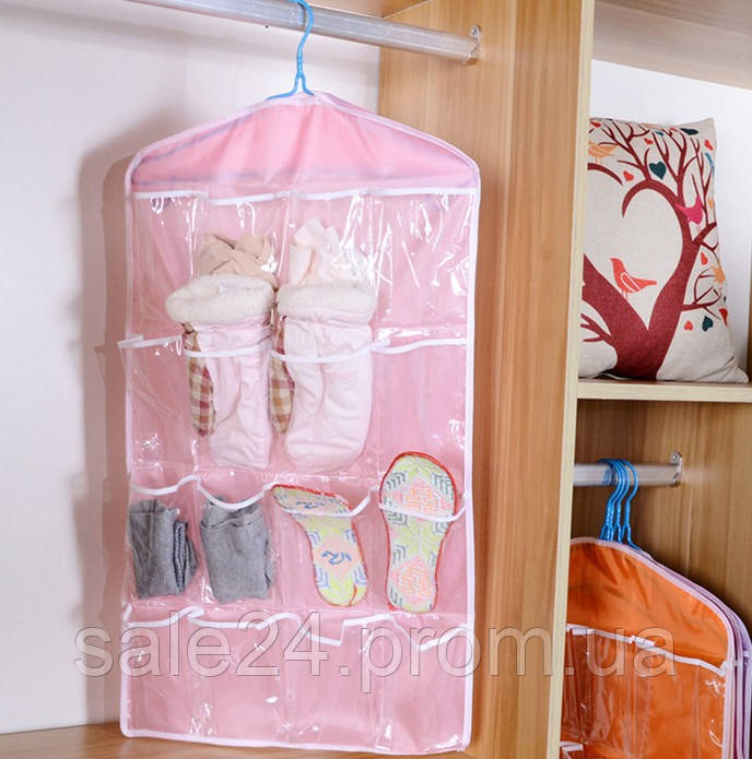 Підвісна органайзер з кишенями на стіну / шафа / дитячу - 78X42 см (401414700) Рожевий