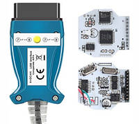Діагностичний сканер INPA K+DCAN із перемикачем синій, біла плата на чіпі FT232RL OBD2 (796642315) Синій