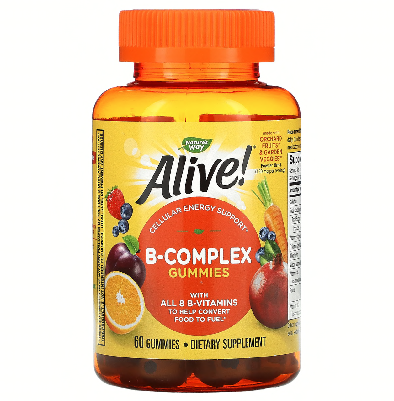 Комплекс вітамінів групи В, смак манго, Alive!, Nature's Way, 60 жувальних таблеток