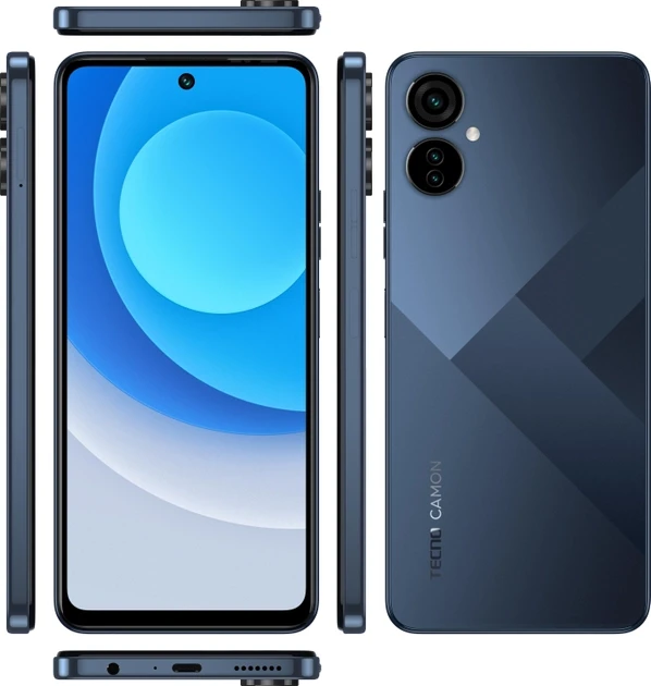 Смартфон Tecno Camon 19 Neo 6/128Gb 6,8" батарея 5000 мАг зі швидкою зарядкою чорний, фото 1