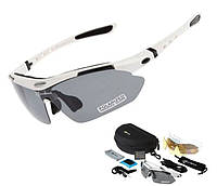 Спортивные очки ROCKBROS 5 линз/стекол поляризация UV400 велоочки вело (301303350) 089 Белая