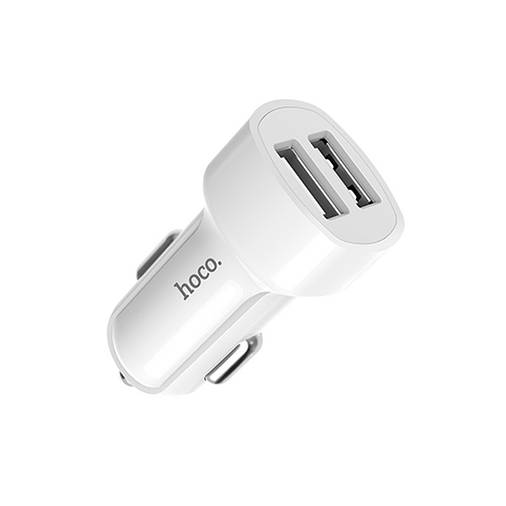 Автомобільний зарядний пристрій HOCO Z2A 2USB + кабель мікро USB (біле), фото 2