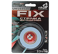 Стрічка 2-стороння спінена VIROK Universal Fix: 19 мм х 2 м [30]