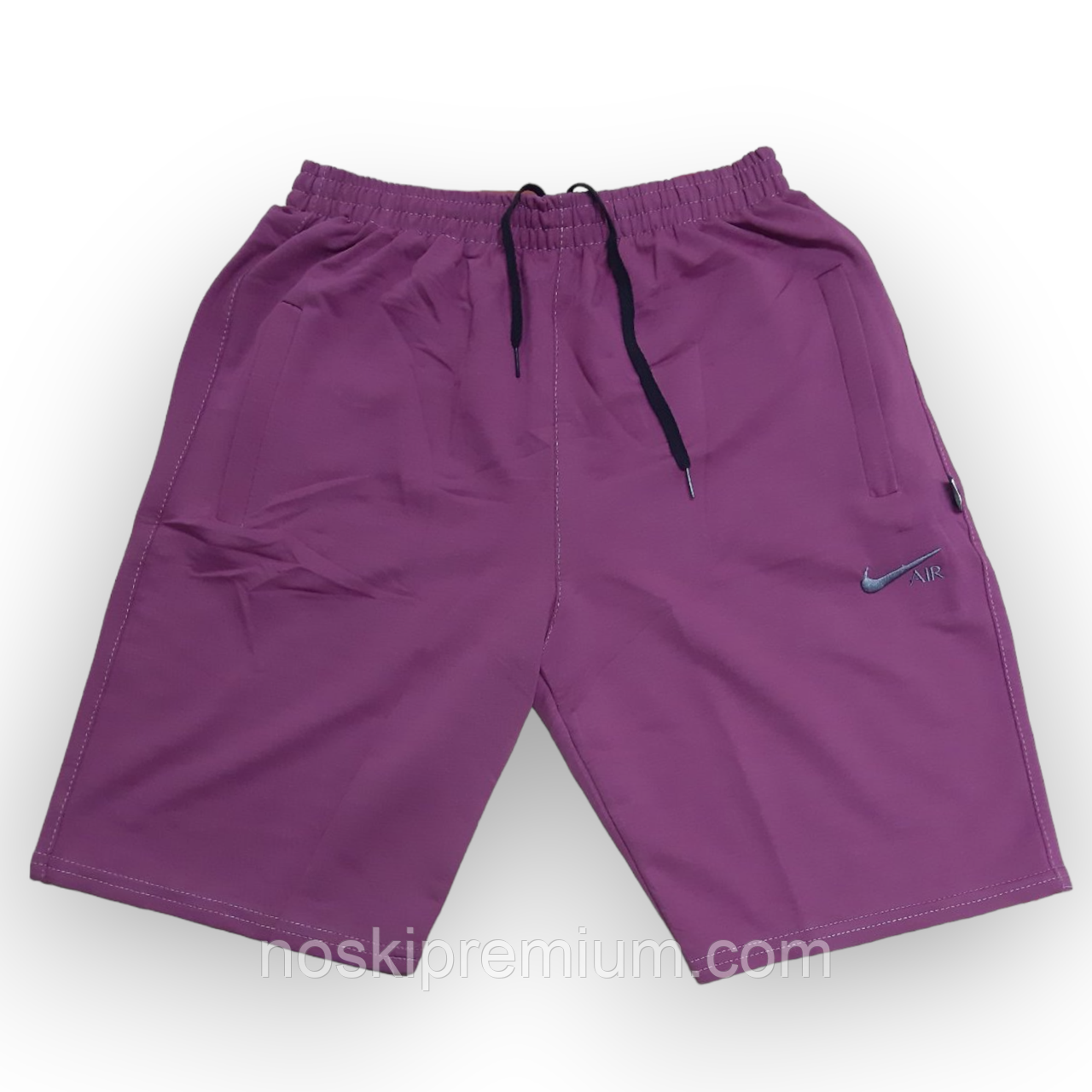 Шорти чоловічі спортивні двонитка пеньє Nike, Туреччина, розміри 46-54, бузкові, 011511