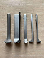 Фурнітура до алюмінієвого накладного плінтусу 80 мм анодована (срібло)