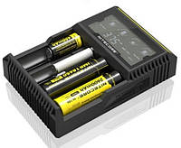 Зарядное устойство Nitecore D4 на 4 аккумулятора LCD экран Li-Ion 18650 зарядка (720435822) Черная