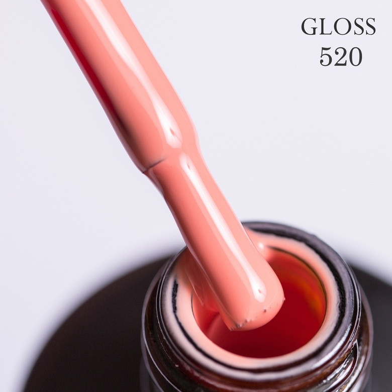 Гель-лак GLOSS 520 (приглушений кораловий), 11 мл, фото 1