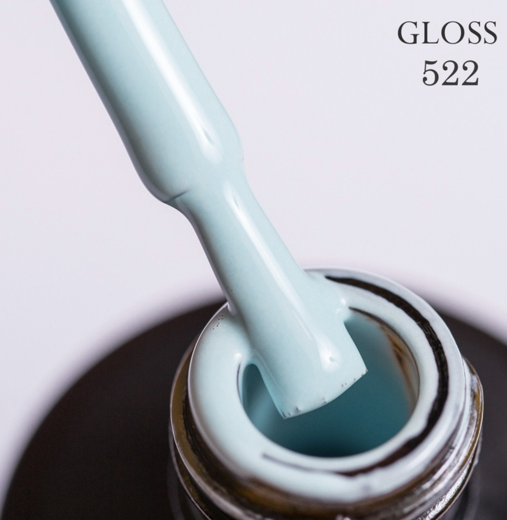 Гель-лак GLOSS 522 (світло-блакитний), 11 мл, фото 1