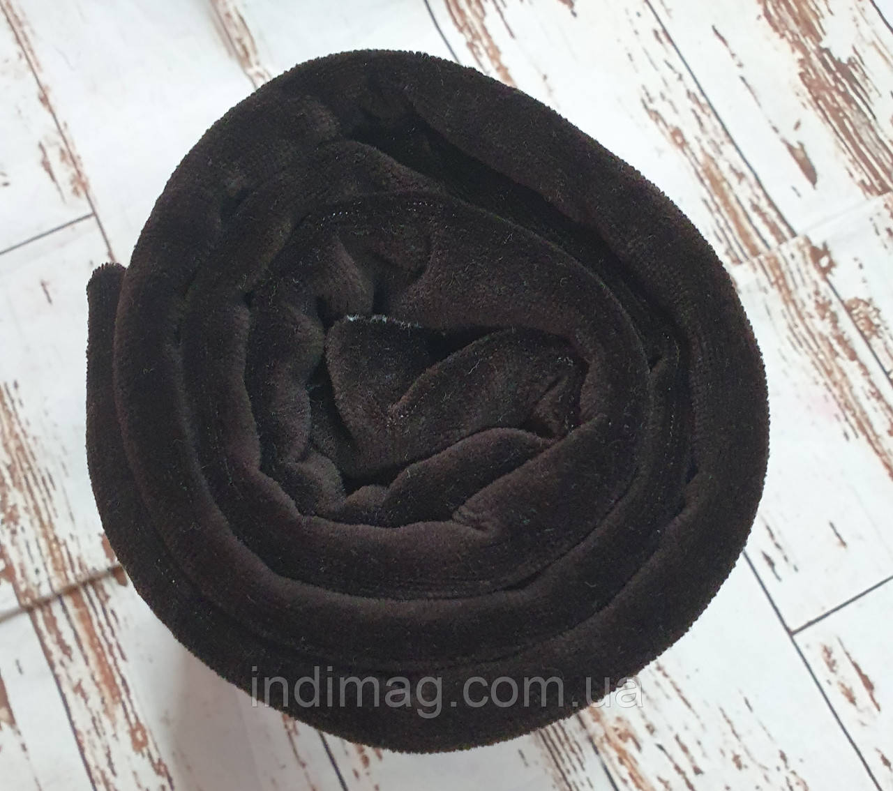 Бавовняний Велюр шоколад, фото 1