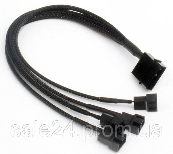 Купить Переходник питания для кулеров с MOLEX (молекс) ->4 шт 26см 4 ...