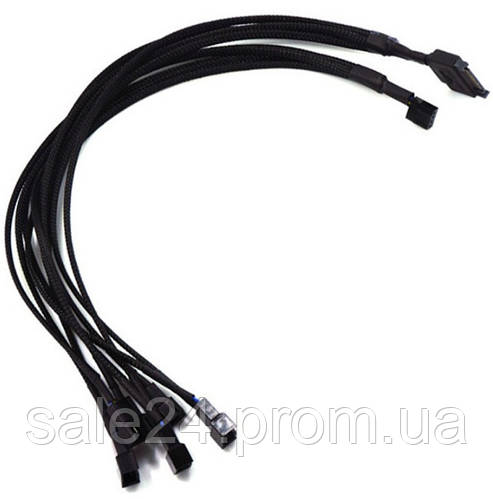 Переходник управляемый 43см SATA (сата) на 5 кулеров 4 pin hub кулер ...