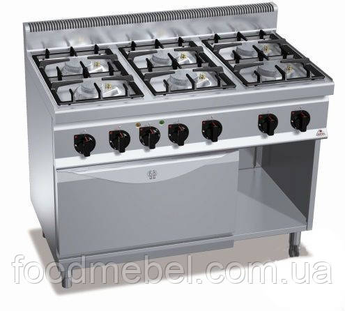 Плита газова промислова Bertos G7F6PW+FG1, фото 1