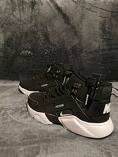 Мужские кроссовки Nike Huarache x Acronym Black White 1, цена