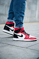 Женские кроссовки Nike Air Jordan 1 Retro High Black Red White 1