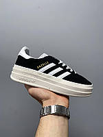 Женские кроссовки Adidas Gazelle Bold Black White