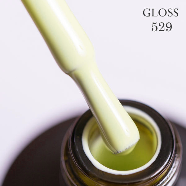 Гель-лак GLOSS 529 (блідо-лимонний), 11 мл, фото 1