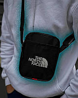 Чорна барсетка The North Face,Барсетка TNF,Барсетка ТНФ,чорна сумка через плече