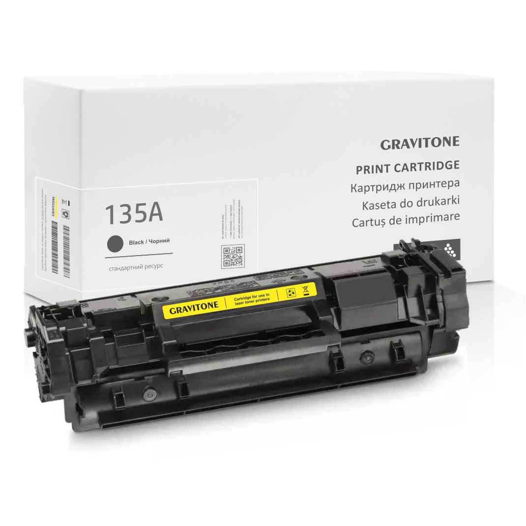 Картридж сумісний HP 135A black (W1350A), чорний, лазерний, 1100 стор., аналог від Gravitone