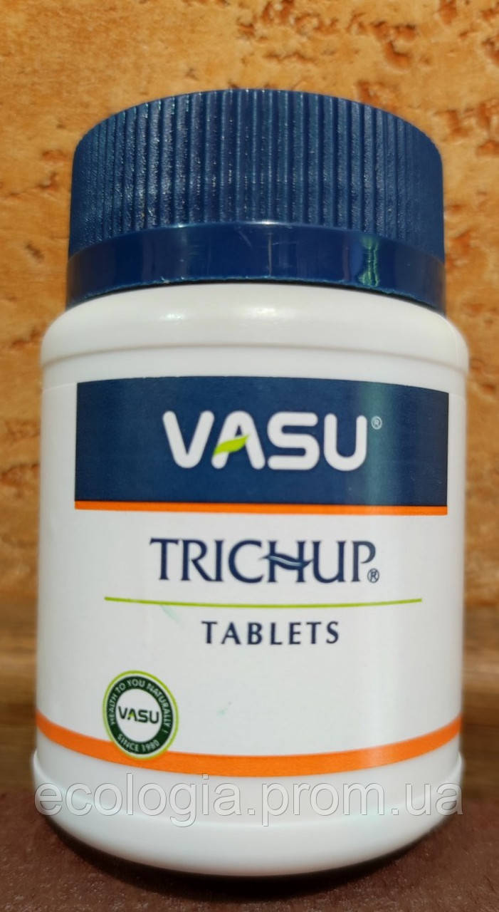Тричуп 60 табл Trichup Vasu Срок 09.2025 Витамины для волос ОТ выпадения ДЛЯ Укрепление Аюрведа Индия - фото 1 - id-p1881939299