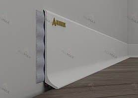 Накладний алюмінієвий плінтус 60мм, фарбований в  RAL