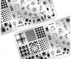 Металева Плата для стемпінгу "mART-005" (Ліца та візерунки)