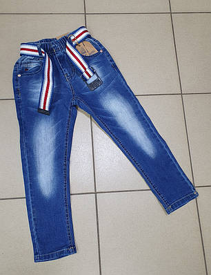 Джинси для хлопчика 3-10 років блакитні HL XIANG, Блакитний, 110